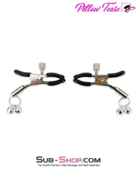 0360M-SIS      <b>BOGO!</b> Pretty Sissy Mistress Bimbo Silver Bells Jingling Jiggling Cock and Ball Clamps