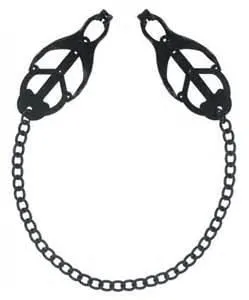 1631DL      <b>BOGO!</b> Dark Pleasures Blackline Japanese Clover Nipple Clamps