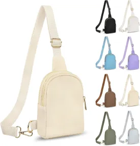 2-Zipper Crossbody Sling BagSling Chest Bag with Ajustable Strap Gift for Men and Women