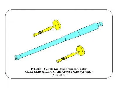 Aber 1/35 British 40mm & MG for Cruiser Tanks Mk.IIA, A10 Mk.IA & A9 35 L-306
