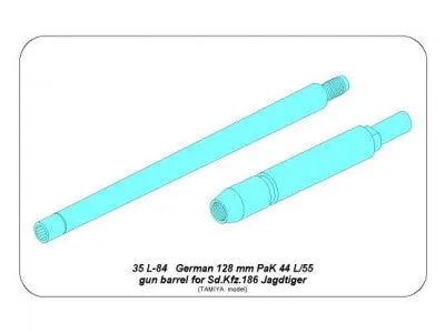 Aber 1/35 German 128mm Gun Barrel For Jagdtiger-Tamiya 35 L-84