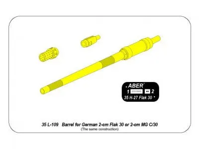Aber 1/35 German 2cm Flak 30 or MG C/30 Barrel 35 L-109