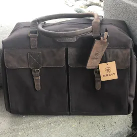 Ariat Men's Canvas Duffle Bag with Leather Accents