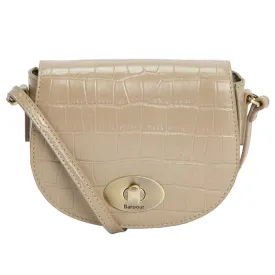 Barbour Eilein Ladies Leather Saddle Bag - Honey