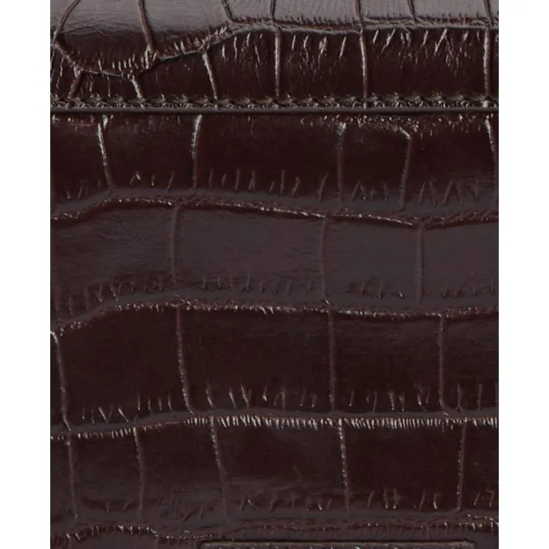 Barbour Eilein Leather Ladies Saddle Bag - Black Cherry