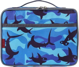 Blue Lunch Bag Shark lover, Insulated Lunch Bag For Lunch Box,Cute Lunch Bag Small Lunch Box Men,Soft Bag Mini Cooler Back To,Wide Open Lunchbag Tote With Pocket,Cartoon Lunch Box for Teen