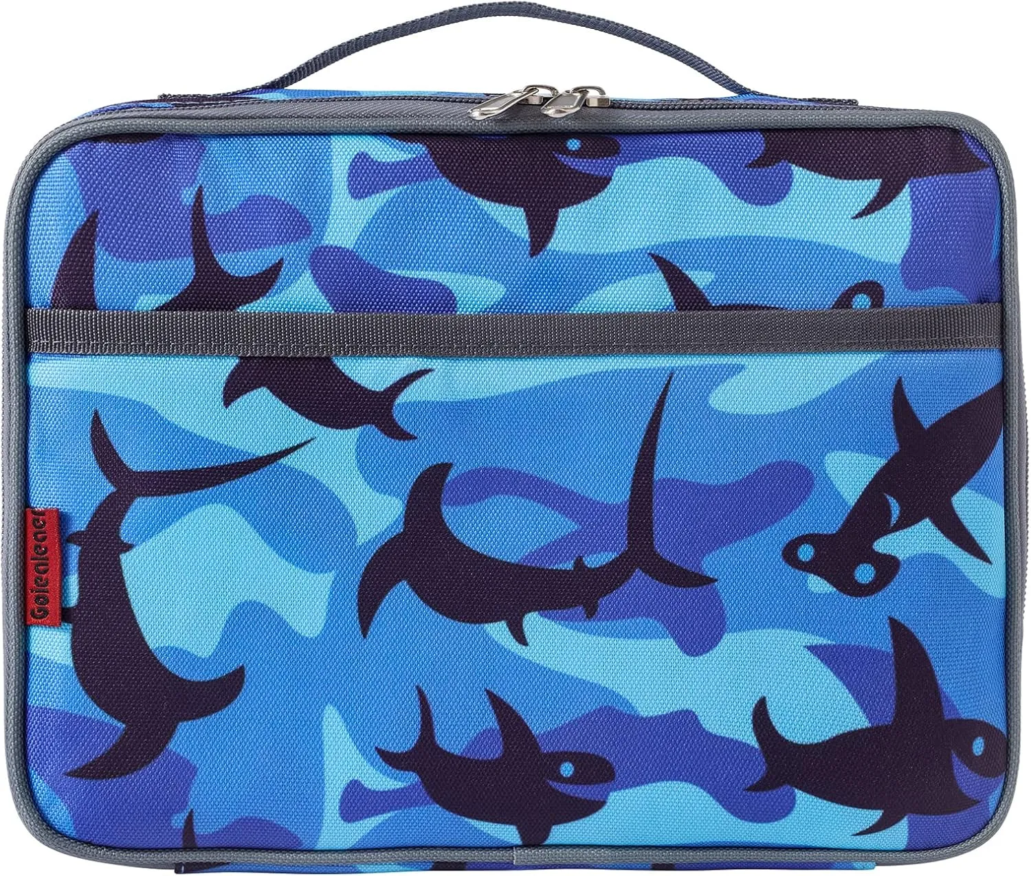 Blue Lunch Bag Shark lover, Insulated Lunch Bag For Lunch Box,Cute Lunch Bag Small Lunch Box Men,Soft Bag Mini Cooler Back To,Wide Open Lunchbag Tote With Pocket,Cartoon Lunch Box for Teen