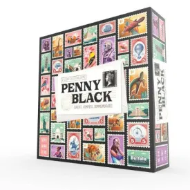 Buffalo Games Penny Black Card Game Strategic Stamp Tiles Tokens 2-4 Players 20