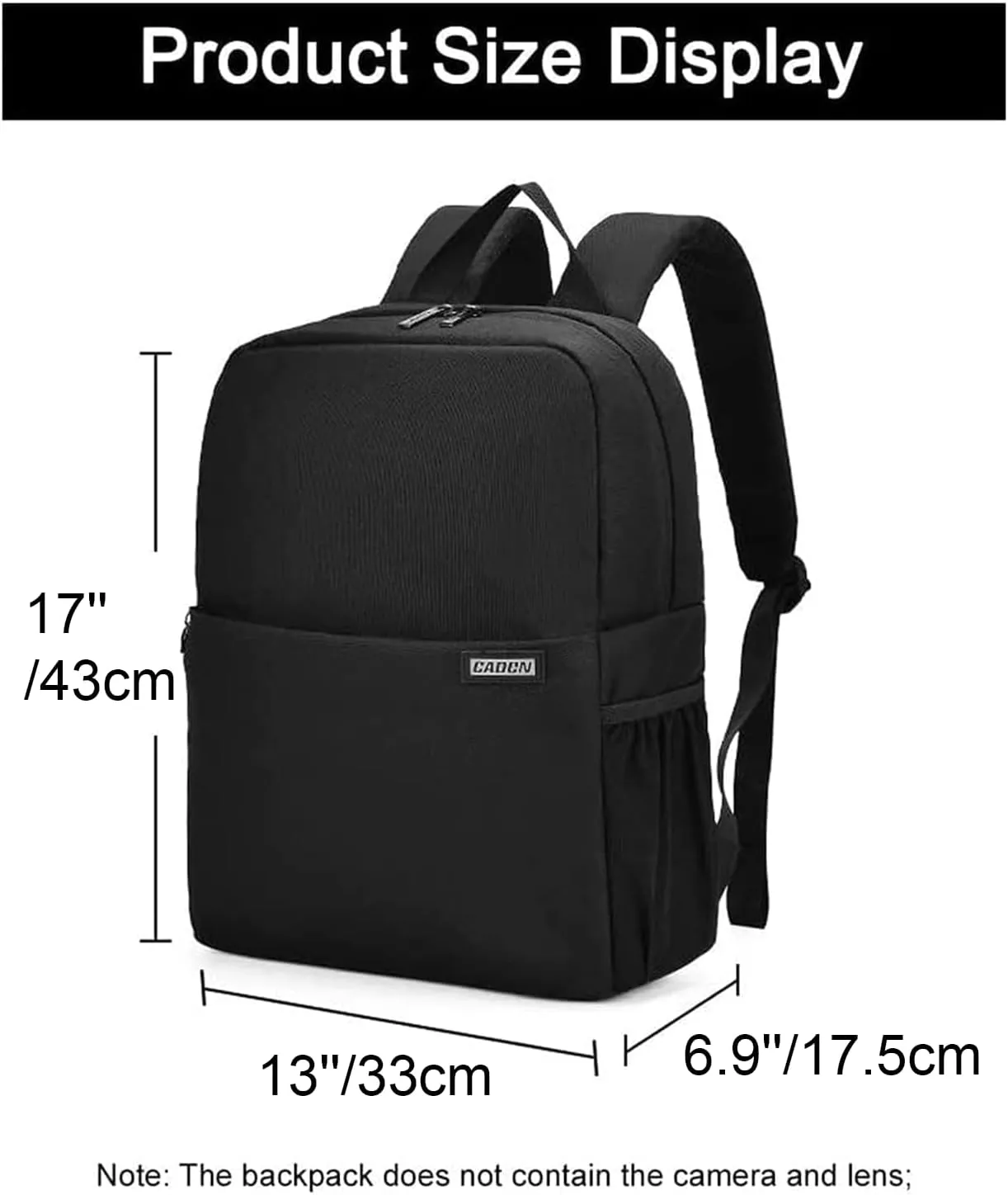 CADeN Camera Backpack Bag with 15.6 Inches Laptop Compartment and Tripod Holders, Waterproof Camera Case for DSLR/SLR Mirrorless Camera Large Capacity, Camera Case Compatible for Canon Sony Nikon