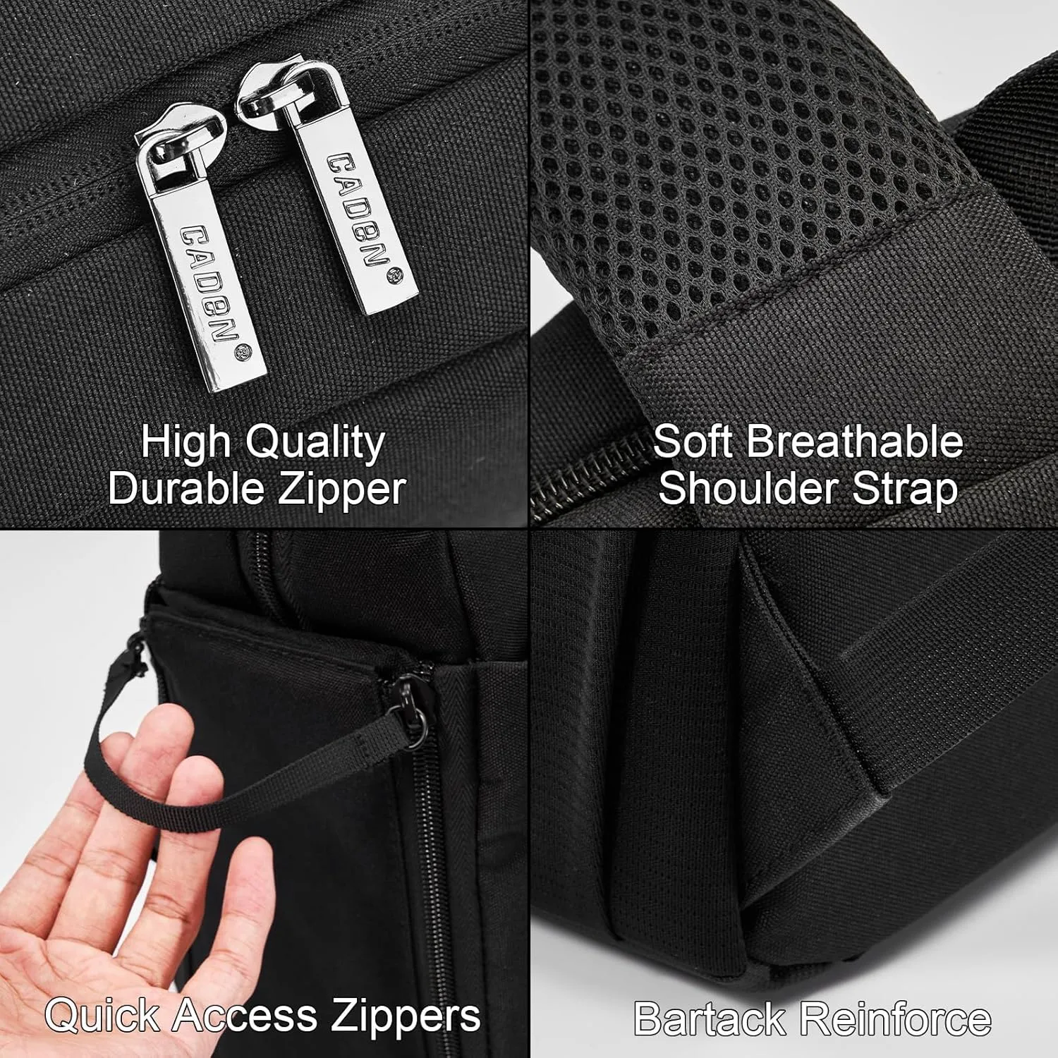 CADeN Camera Backpack Bag with 15.6 Inches Laptop Compartment and Tripod Holders, Waterproof Camera Case for DSLR/SLR Mirrorless Camera Large Capacity, Camera Case Compatible for Canon Sony Nikon