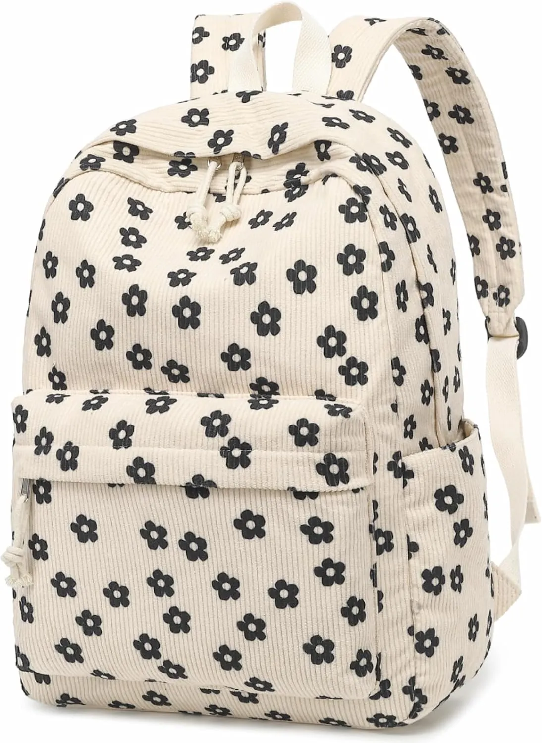 CAMTOP School Backpack for Teens Girls Cute Corduroy Bookbag Lightweight 17 inch Laptop Bag for Women Durable Casual Daypack