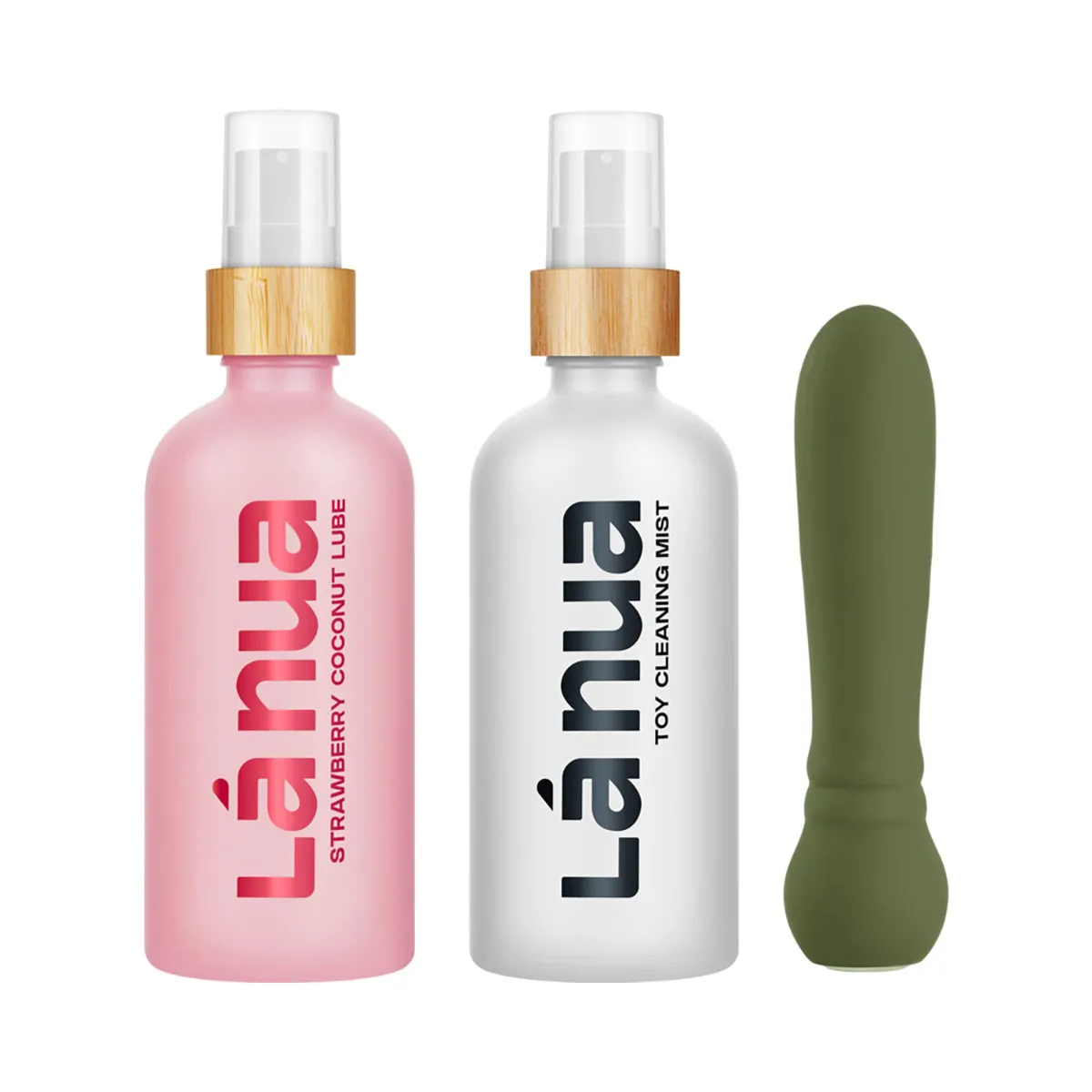 La Nua Gift Bag 2 Ultra Bullet   100Ml Mist Toy Cleaner   100Ml Strawberry Coconut Lube