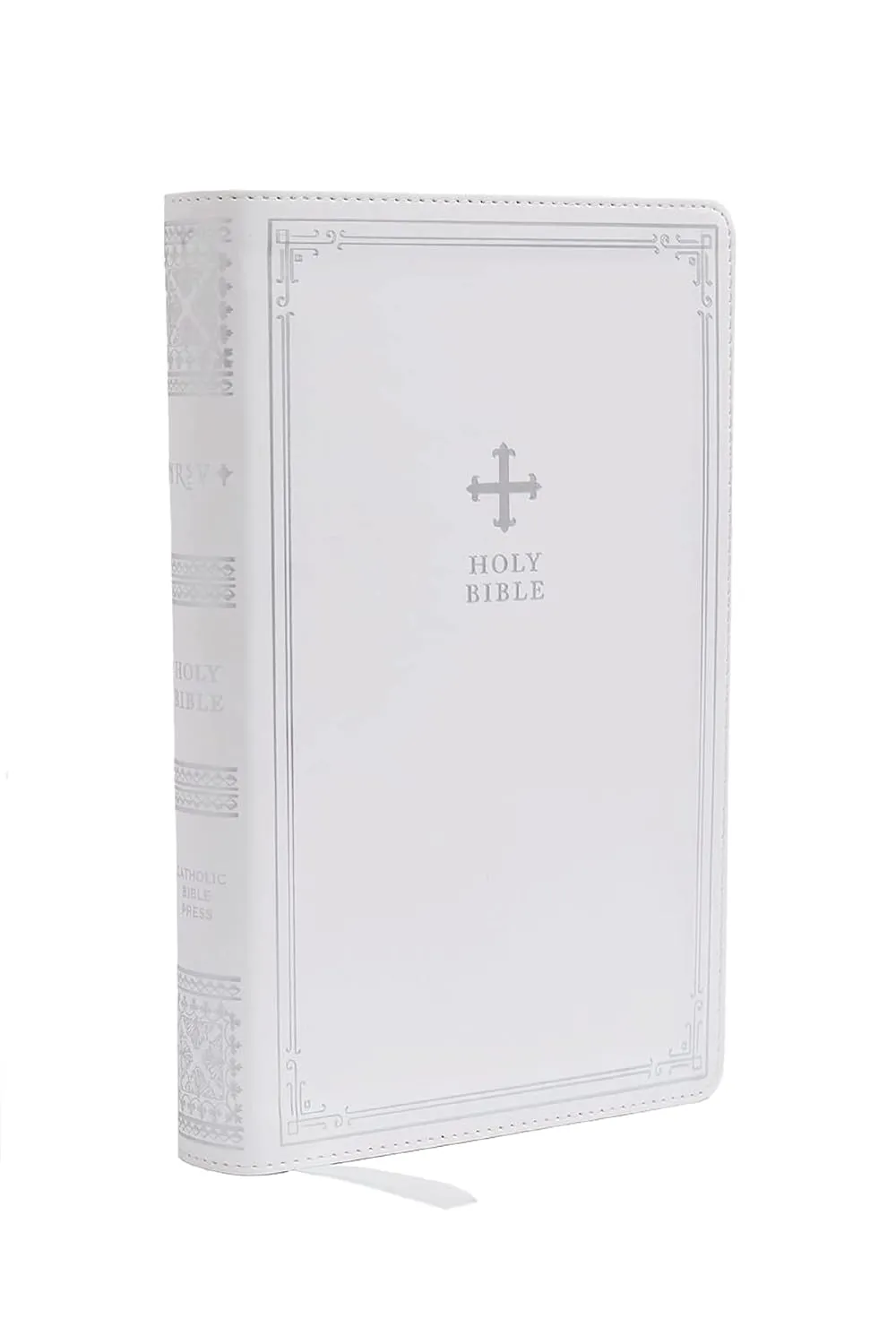 NRSV Catholic Edition Gift Bible, White Leathersoft (Comfort Print, Holy Bible, Complete Catholic Bible, NRSV CE): Holy Bible Imitation Leather  March 3, 2020