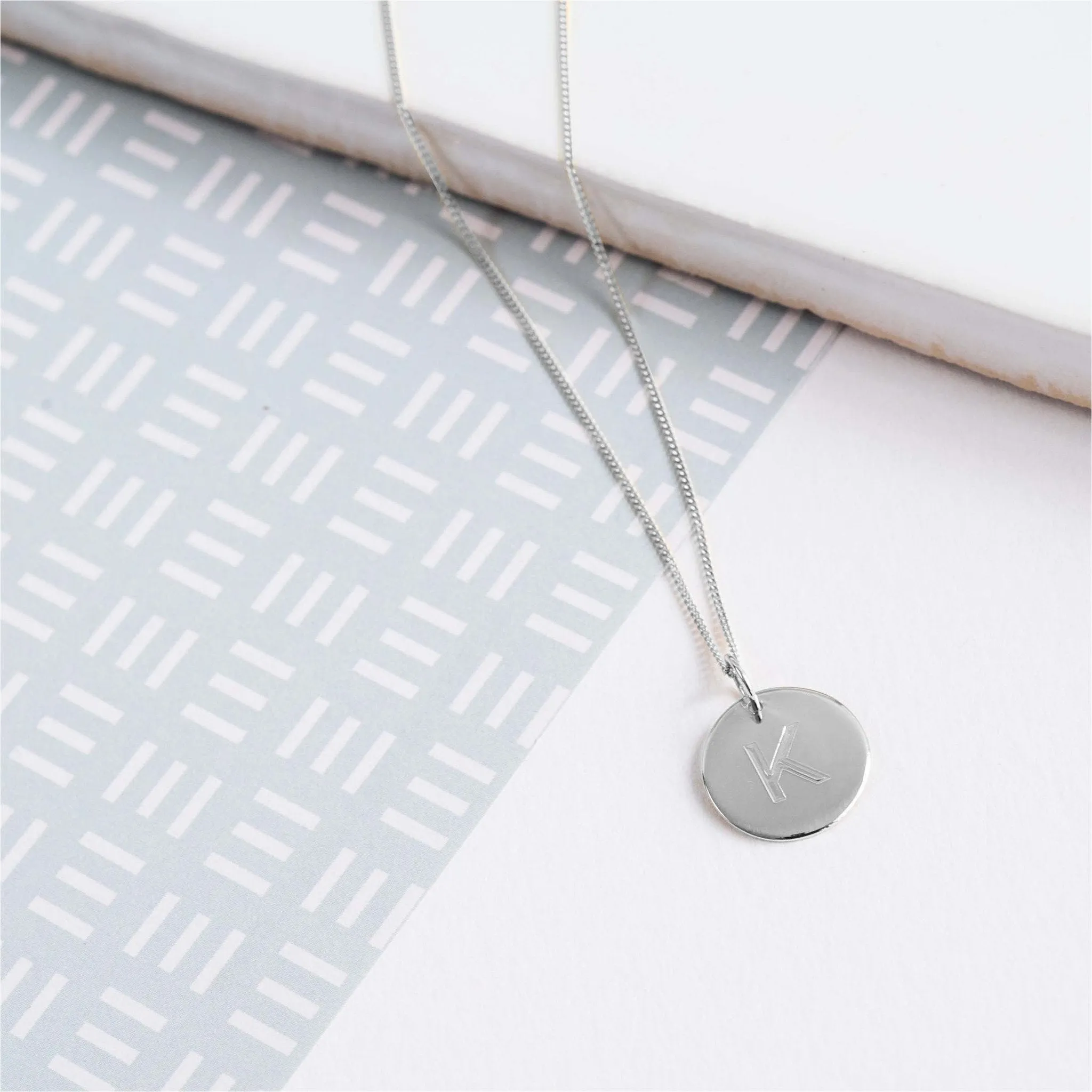 Pembroke Sterling Silver Small 12mm Disc Pendant