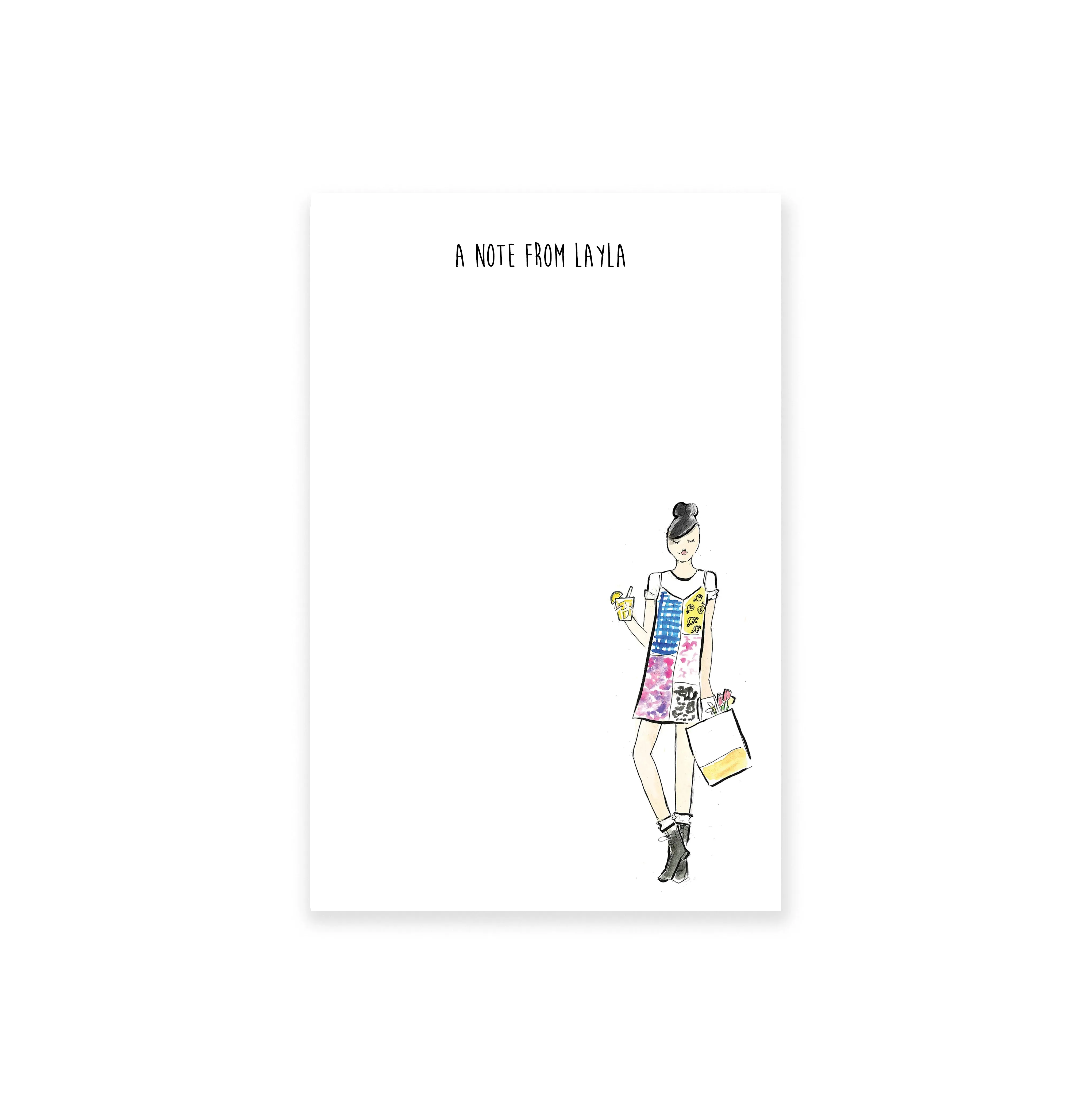 Slip Fashion Girl Personalized Notepad