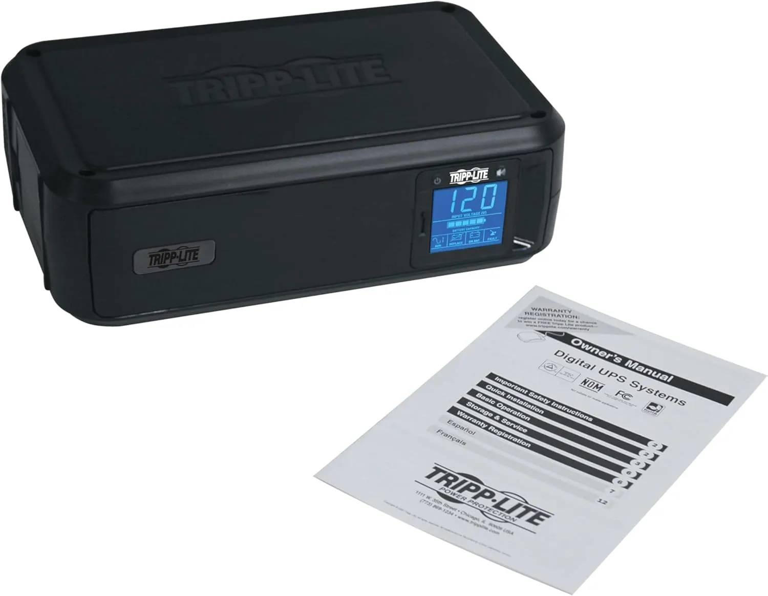 Tripp Lite 900VA UPS Battery Back Up, 475W Tower, LCD Display, AVR, USB (OMNI900LCD)