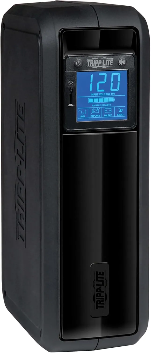 Tripp Lite 900VA UPS Battery Back Up, 475W Tower, LCD Display, AVR, USB (OMNI900LCD)