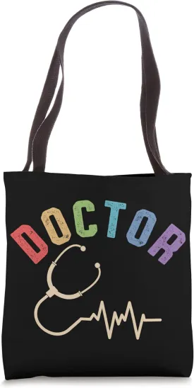 Vintage Doctor Stethoscope Retro Therapist Physician Nursing Tote Bag