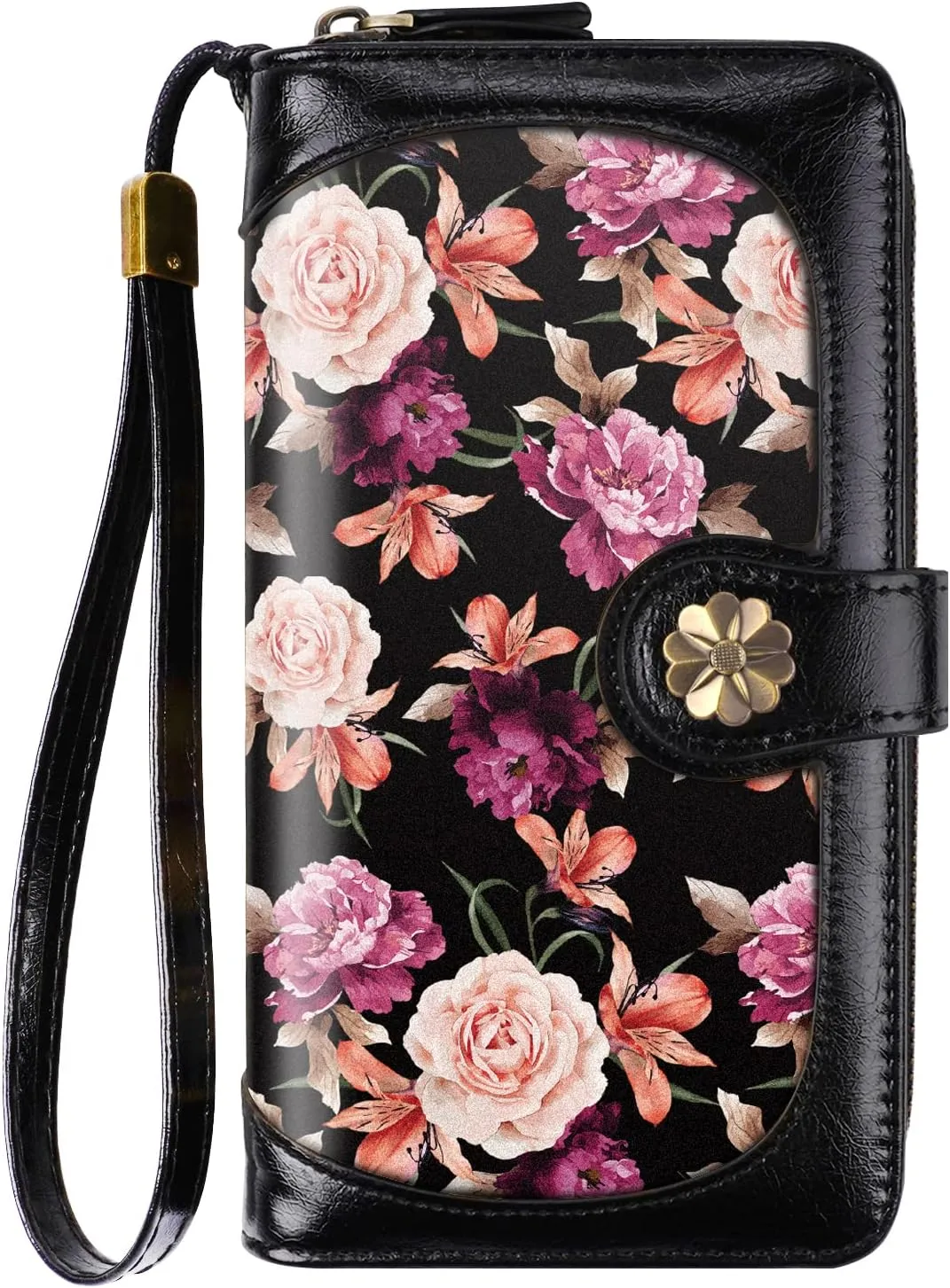 Wallets for Women Multi Card Holder Wallet Clutch Wallet Card Holder Organizer Ladies Purse with Wrist strap Purse