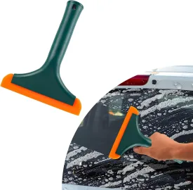 Ziciner Small Silicone Window Squeegee, Car Windshield Water Blade Squeegee, Multifunctional Auto Squeegee with 5.9 Inch Blade and Non-Slip Handle for Car Window, Home Cleaning (Dark Green-1PCS)